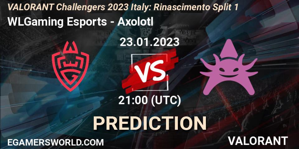 Prognoza WLGaming Esports - Axolotl. 23.01.2023 at 22:00, VALORANT, VALORANT Challengers 2023 Italy: Rinascimento Split 1
