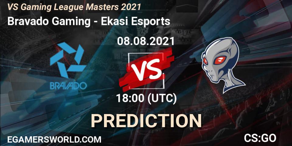 Prognoza Bravado Gaming - Ekasi Esports. 08.08.2021 at 18:00, Counter-Strike (CS2), VS Gaming League Masters 2021