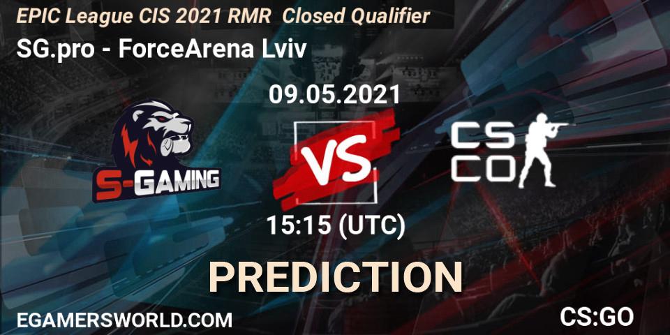 Prognoza SG.pro - ForceArena Lviv. 09.05.2021 at 15:15, Counter-Strike (CS2), EPIC League CIS 2021 RMR Closed Qualifier