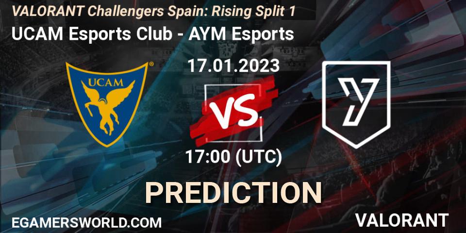 Prognoza UCAM Esports Club - AYM Esports. 17.01.2023 at 17:20, VALORANT, VALORANT Challengers 2023 Spain: Rising Split 1