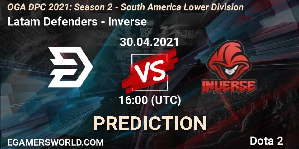 Prognoza Latam Defenders - Inverse. 30.04.2021 at 16:00, Dota 2, OGA DPC 2021: Season 2 - South America Lower Division 