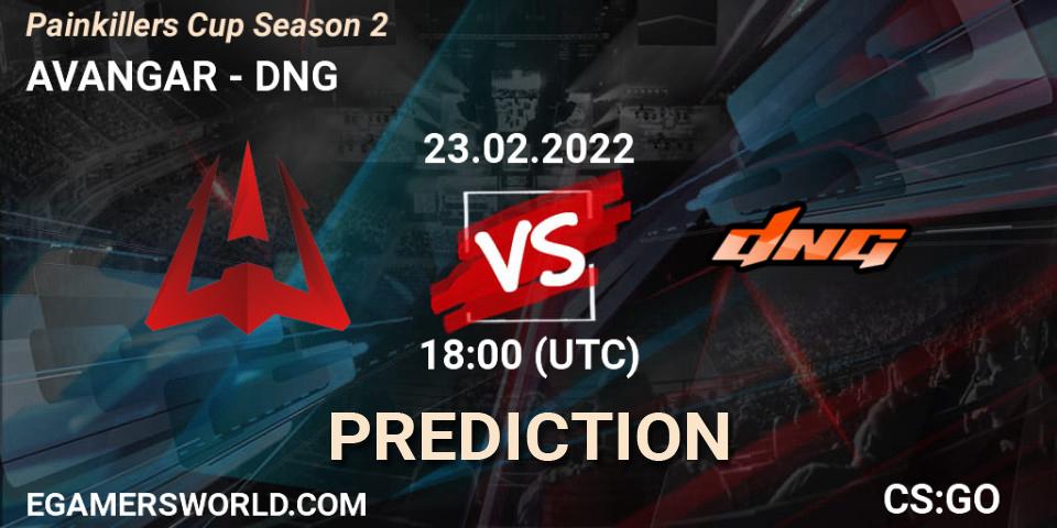 Prognoza AVANGAR - DNG. 23.02.2022 at 18:00, Counter-Strike (CS2), Painkillers Cup Season 2