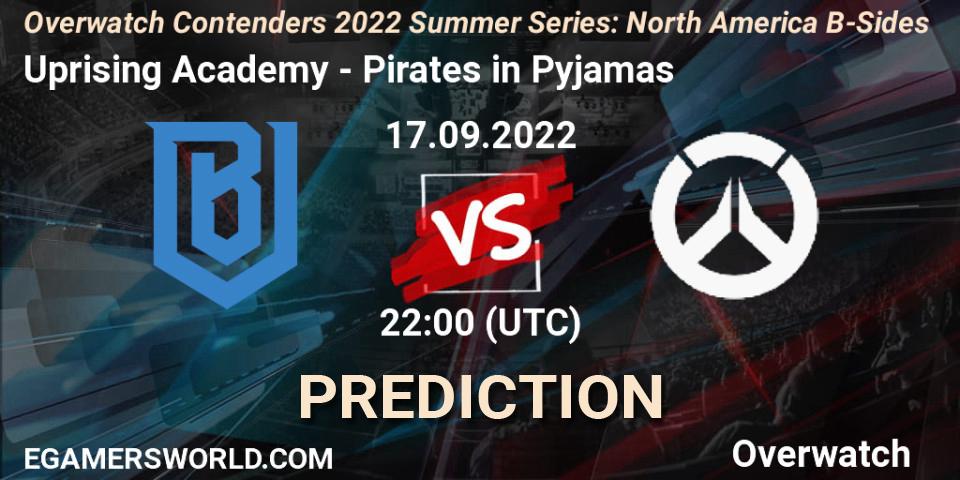 Prognoza Uprising Academy - Pirates in Pyjamas. 17.09.22, Overwatch, Overwatch Contenders 2022 Summer Series: North America B-Sides