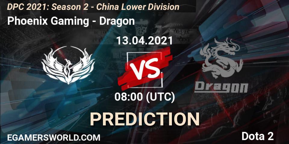 Prognoza Phoenix Gaming - Dragon. 13.04.2021 at 07:02, Dota 2, DPC 2021: Season 2 - China Lower Division