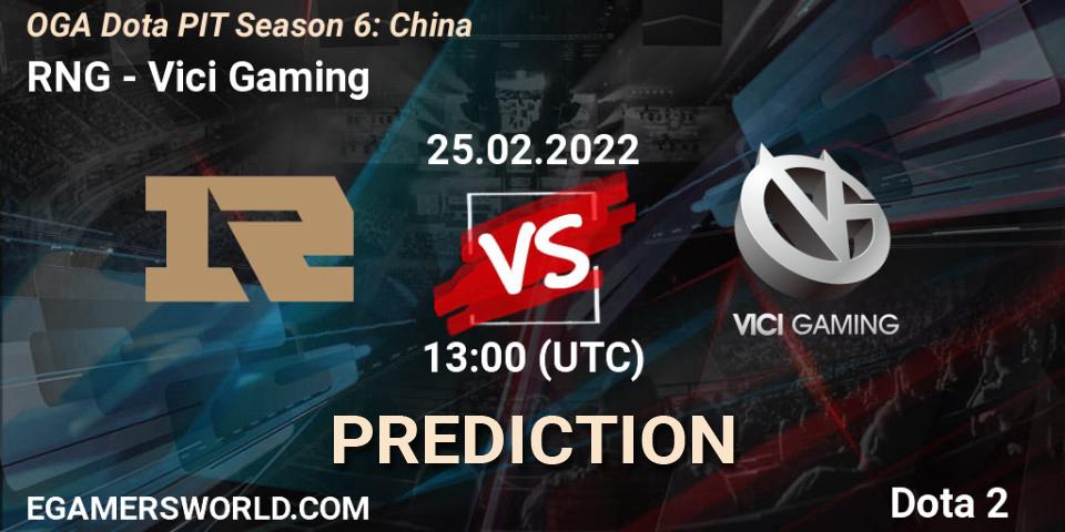 Prognoza RNG - Vici Gaming. 25.02.22, Dota 2, OGA Dota PIT Season 6: China
