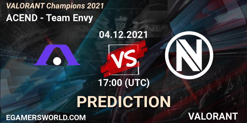 Prognoza ACEND - Team Envy. 06.12.2021 at 14:00, VALORANT, VALORANT Champions 2021