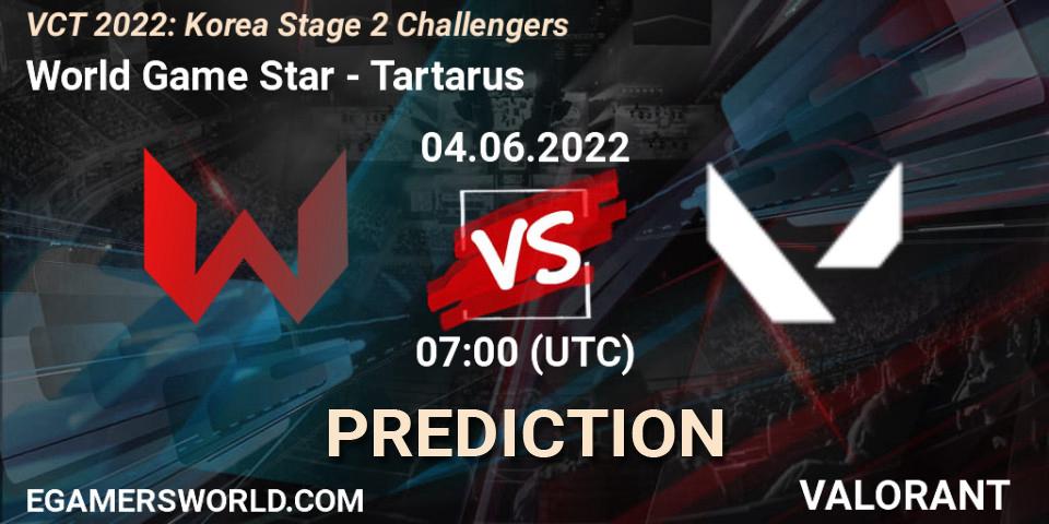 Prognoza World Game Star - Tartarus. 04.06.2022 at 07:00, VALORANT, VCT 2022: Korea Stage 2 Challengers