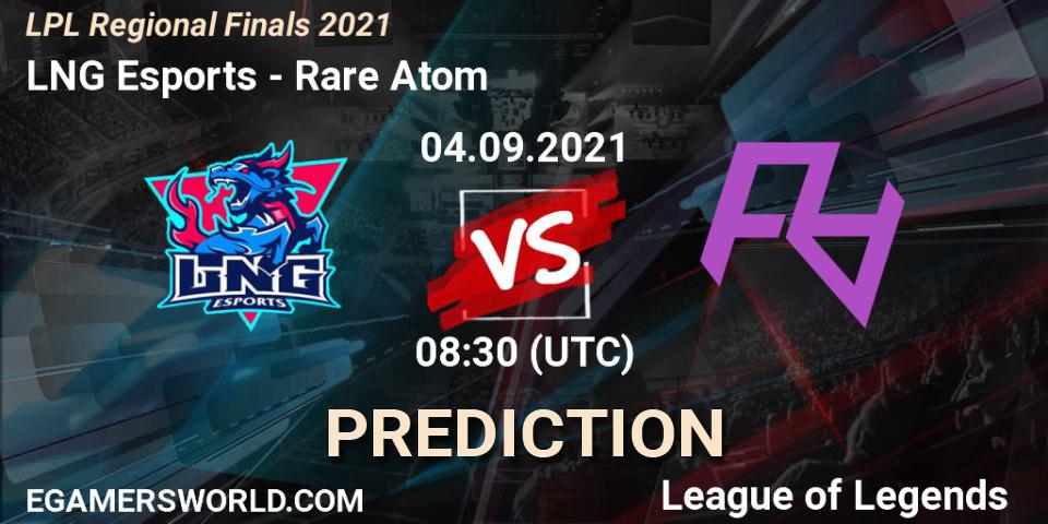 Prognoza LNG Esports - Rare Atom. 04.09.2021 at 08:00, LoL, LPL Regional Finals 2021