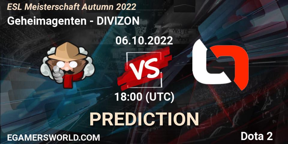 Prognoza Geheimagenten - DIVIZON. 06.10.2022 at 18:00, Dota 2, ESL Meisterschaft Autumn 2022