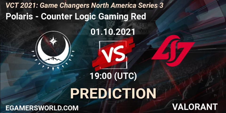 Prognoza Polaris - Counter Logic Gaming Red. 01.10.2021 at 19:00, VALORANT, VCT 2021: Game Changers North America Series 3