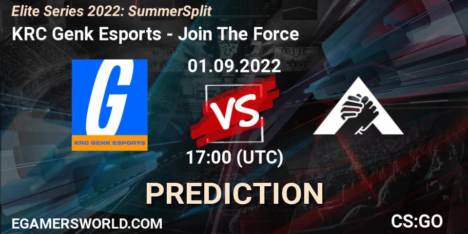Prognoza KRC Genk Esports - JoinTheForce. 01.09.2022 at 17:00, Counter-Strike (CS2), Elite Series 2022: Summer Split