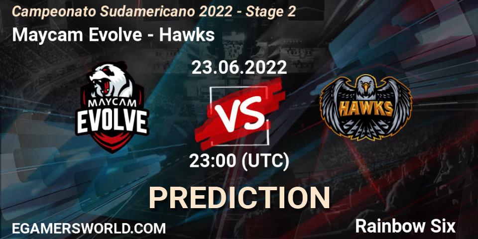Prognoza Maycam Evolve - Hawks. 23.06.2022 at 23:00, Rainbow Six, Campeonato Sudamericano 2022 - Stage 2