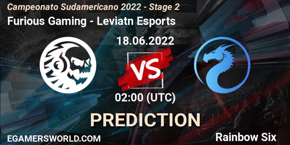 Prognoza Furious Gaming - Leviatán Esports. 24.06.2022 at 02:00, Rainbow Six, Campeonato Sudamericano 2022 - Stage 2