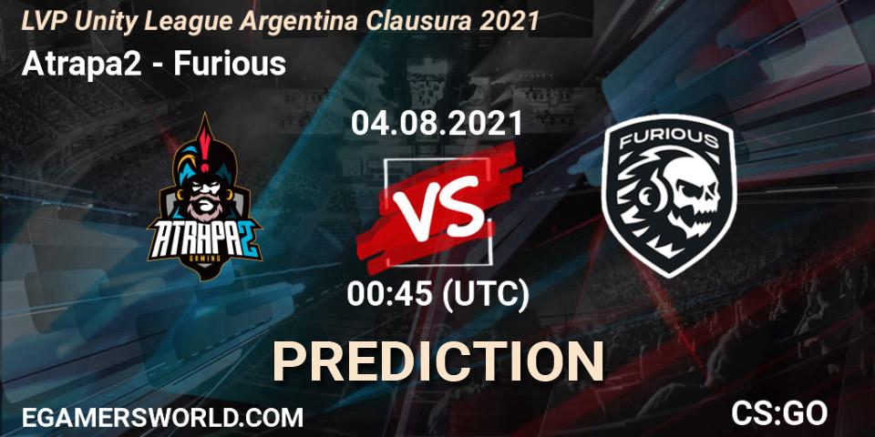 Prognoza Atrapa2 - Furious. 04.08.21, CS2 (CS:GO), LVP Unity League Argentina Clausura 2021