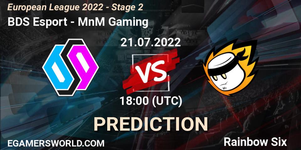Prognoza BDS Esport - MnM Gaming. 21.07.2022 at 17:00, Rainbow Six, European League 2022 - Stage 2