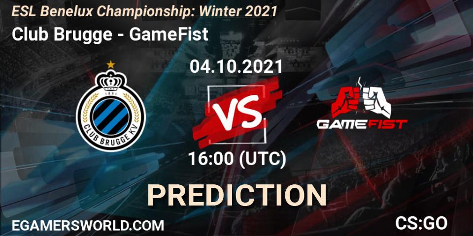 Prognoza Club Brugge - GameFist. 04.10.2021 at 16:00, Counter-Strike (CS2), ESL Benelux Championship: Winter 2021