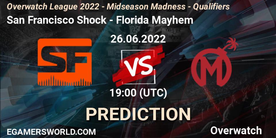 Prognoza San Francisco Shock - Florida Mayhem. 26.06.2022 at 19:00, Overwatch, Overwatch League 2022 - Midseason Madness - Qualifiers
