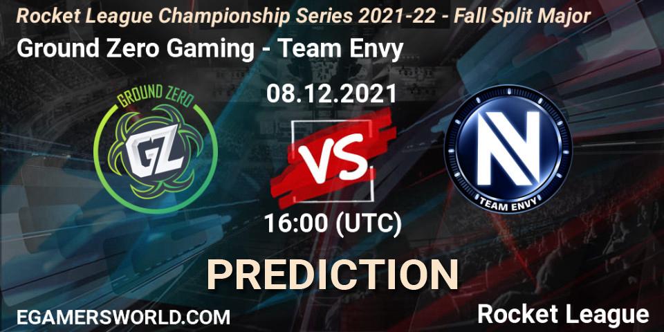 Prognoza Ground Zero Gaming - Team Envy. 08.12.2021 at 16:00, Rocket League, RLCS 2021-22 - Fall Split Major