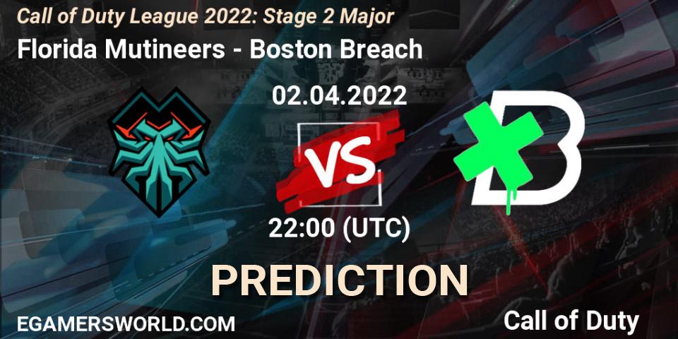 Prognoza Florida Mutineers - Boston Breach. 02.04.2022 at 20:30, Call of Duty, Call of Duty League 2022: Stage 2 Major