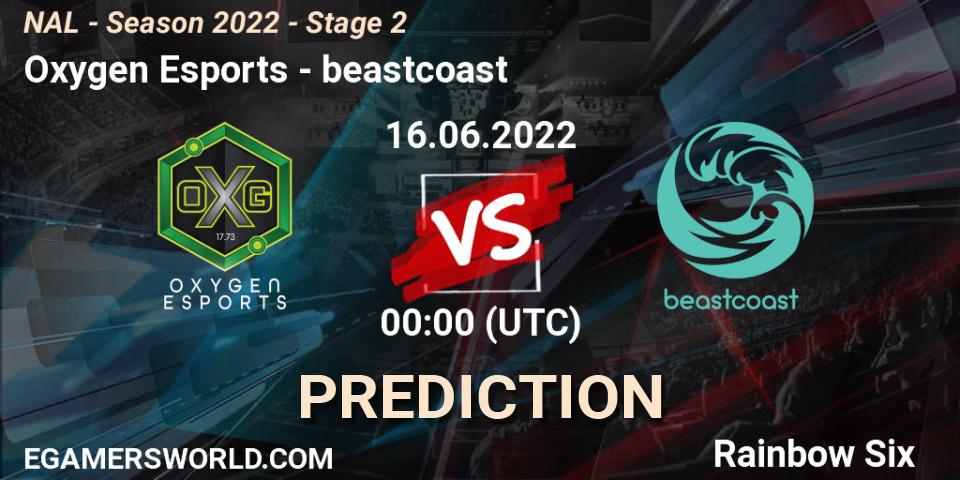 Prognoza Oxygen Esports - beastcoast. 16.06.22, Rainbow Six, NAL - Season 2022 - Stage 2