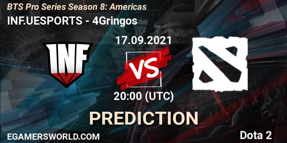 Prognoza INF.UESPORTS - 4Gringos. 17.09.2021 at 20:04, Dota 2, BTS Pro Series Season 8: Americas
