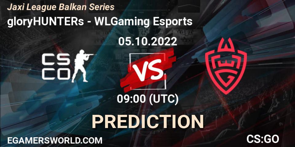 Prognoza gloryHUNTERs - WLGaming Esports. 05.10.22, CS2 (CS:GO), Jaxi League Balkan Series