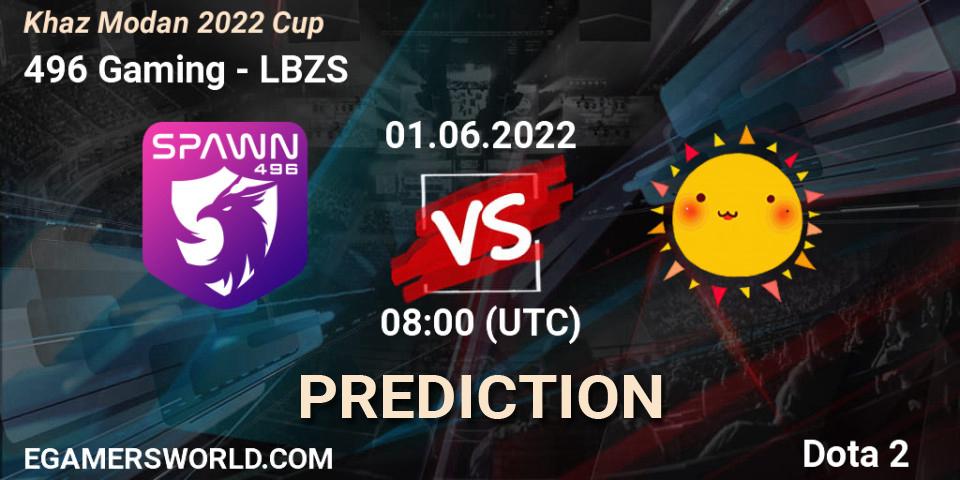 Prognoza 496 Gaming - LBZS. 01.06.2022 at 08:05, Dota 2, Khaz Modan 2022 Cup