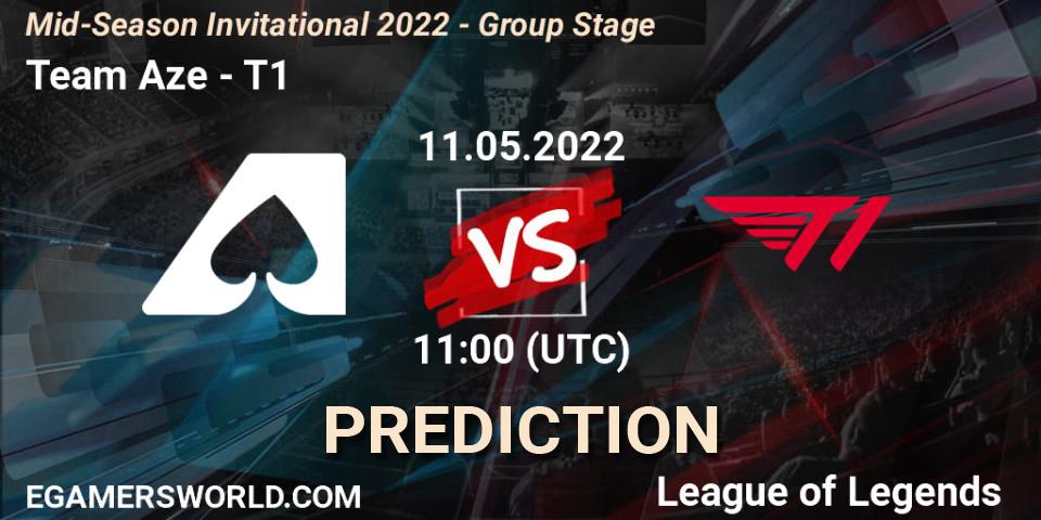 Prognoza Team Aze - T1. 11.05.2022 at 11:20, LoL, Mid-Season Invitational 2022 - Group Stage