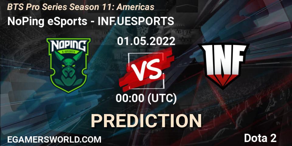 Prognoza NoPing eSports - INF.UESPORTS. 30.04.2022 at 23:19, Dota 2, BTS Pro Series Season 11: Americas