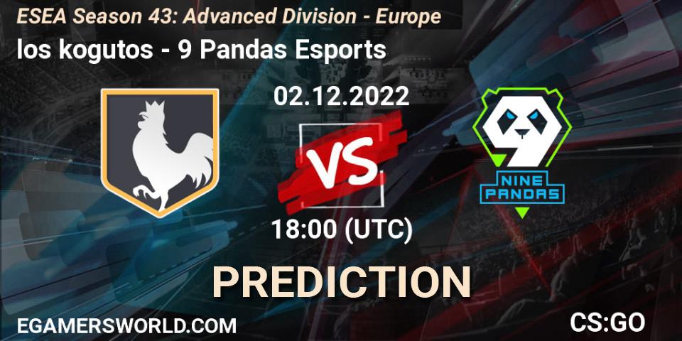 Prognoza los kogutos - 9 Pandas Esports. 02.12.22, CS2 (CS:GO), ESEA Season 43: Advanced Division - Europe