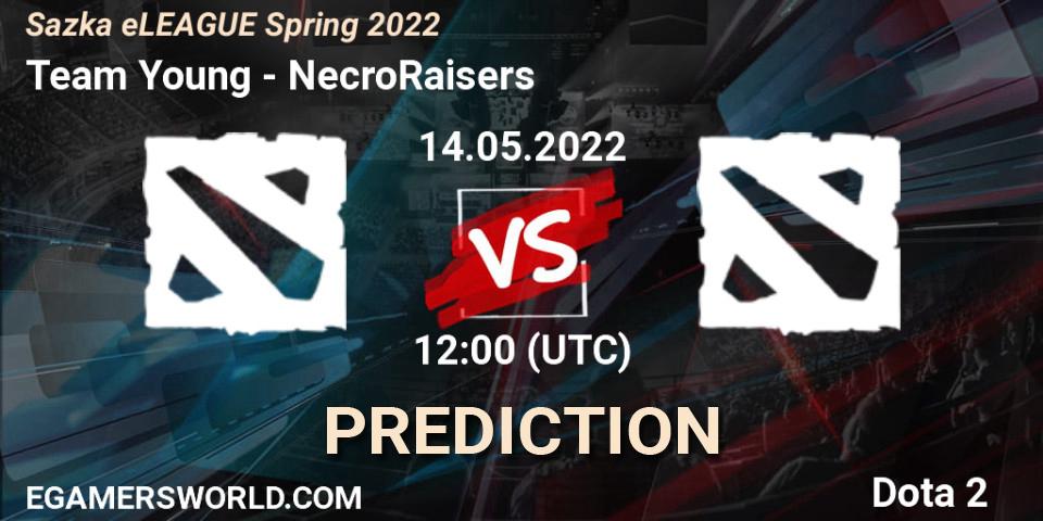 Prognoza Team Young - NecroRaisers. 14.05.2022 at 12:00, Dota 2, Sazka eLEAGUE Spring 2022