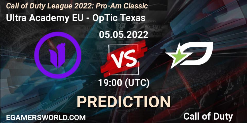 Prognoza Ultra Academy EU - OpTic Texas. 05.05.22, Call of Duty, Call of Duty League 2022: Pro-Am Classic