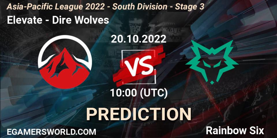 Prognoza Elevate - Dire Wolves. 20.10.22, Rainbow Six, Asia-Pacific League 2022 - South Division - Stage 3