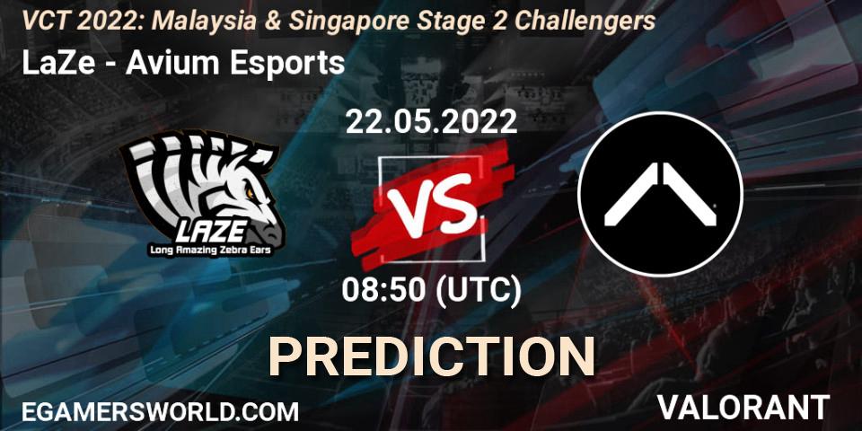 Prognoza LaZe - Avium Esports. 22.05.2022 at 07:00, VALORANT, VCT 2022: Malaysia & Singapore Stage 2 Challengers