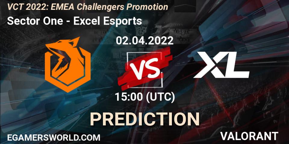 Prognoza Sector One - Excel Esports. 02.04.2022 at 15:00, VALORANT, VCT 2022: EMEA Challengers Promotion