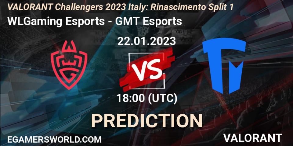 Prognoza WLGaming Esports - GMT Esports. 22.01.2023 at 18:00, VALORANT, VALORANT Challengers 2023 Italy: Rinascimento Split 1