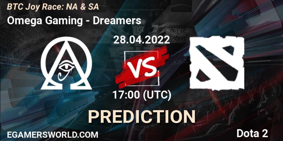 Prognoza Omega Gaming - Dreamers. 28.04.2022 at 17:05, Dota 2, BTC Joy Race: NA & SA