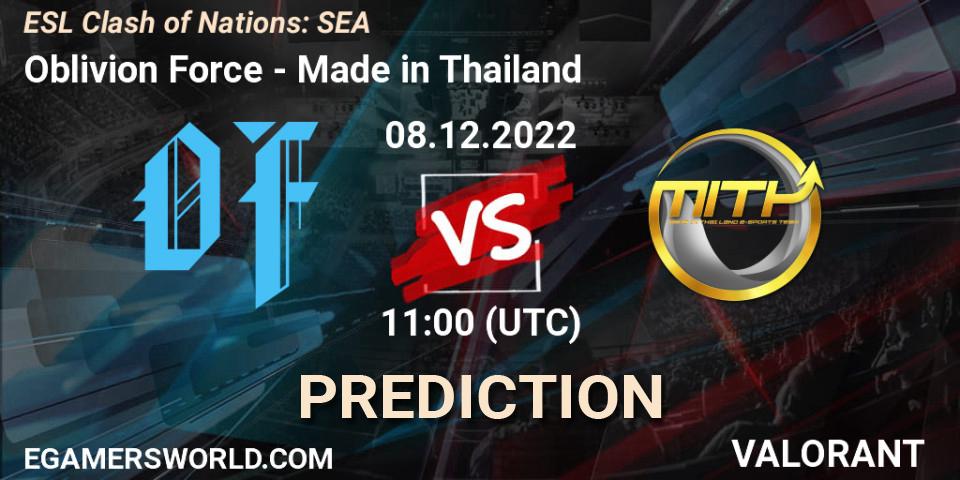 Prognoza Oblivion Force - Made in Thailand. 08.12.22, VALORANT, ESL Clash of Nations: SEA