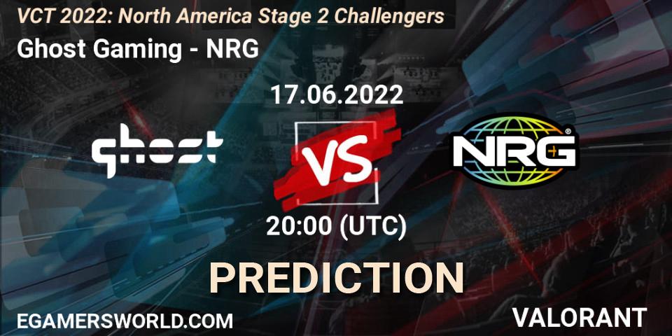 Prognoza Ghost Gaming - NRG. 17.06.2022 at 20:00, VALORANT, VCT 2022: North America Stage 2 Challengers
