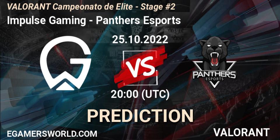 Prognoza Impulse Gaming - Panthers Esports. 25.10.2022 at 20:15, VALORANT, VALORANT Campeonato de Elite - Stage #2