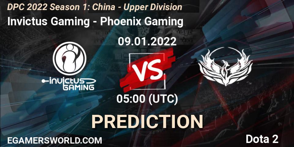 Prognoza Invictus Gaming - Phoenix Gaming. 09.01.2022 at 04:58, Dota 2, DPC 2022 Season 1: China - Upper Division