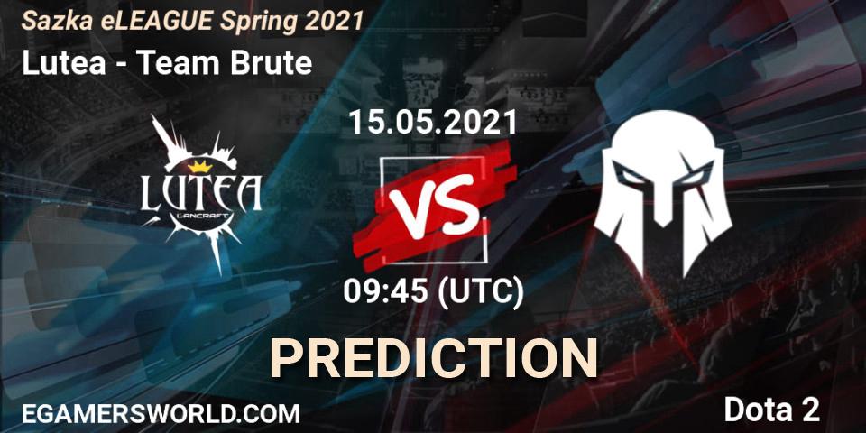 Prognoza Lutea - Team Brute. 15.05.2021 at 09:43, Dota 2, Sazka eLEAGUE Spring 2021