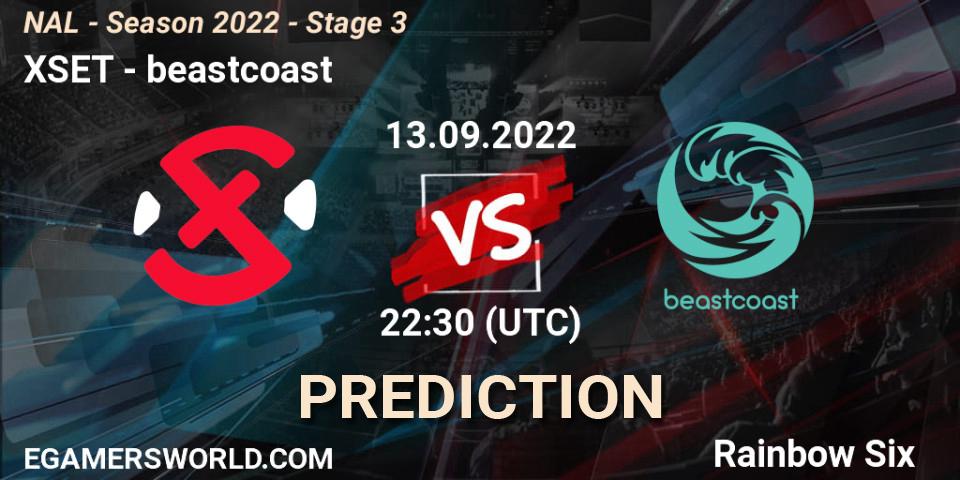 Prognoza XSET - beastcoast. 13.09.2022 at 22:30, Rainbow Six, NAL - Season 2022 - Stage 3