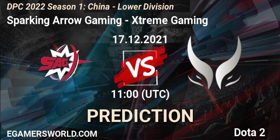 Prognoza Sparking Arrow Gaming - Xtreme Gaming. 17.12.2021 at 10:54, Dota 2, DPC 2022 Season 1: China - Lower Division