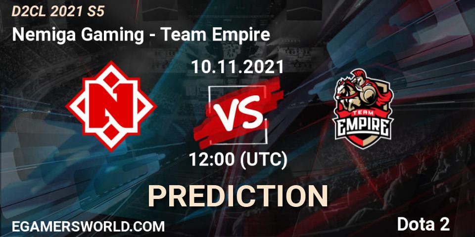 Prognoza Nemiga Gaming - Team Empire. 10.11.21, Dota 2, Dota 2 Champions League 2021 Season 5
