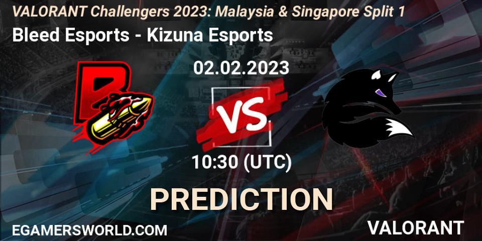Prognoza Bleed Esports - Kizuna Esports. 02.02.23, VALORANT, VALORANT Challengers 2023: Malaysia & Singapore Split 1