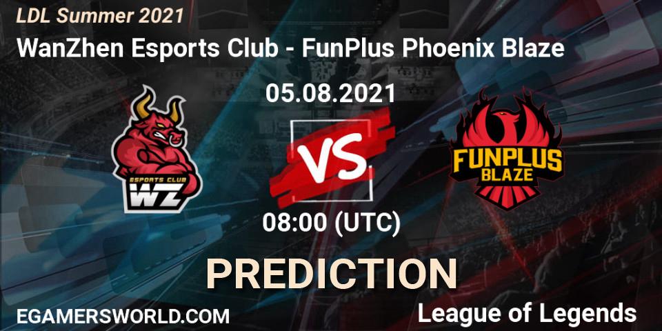 Prognoza WanZhen Esports Club - FunPlus Phoenix Blaze. 05.08.2021 at 08:30, LoL, LDL Summer 2021