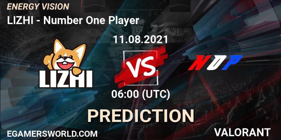Prognoza LIZHI - Number One Player. 11.08.2021 at 06:00, VALORANT, ENERGY VISION