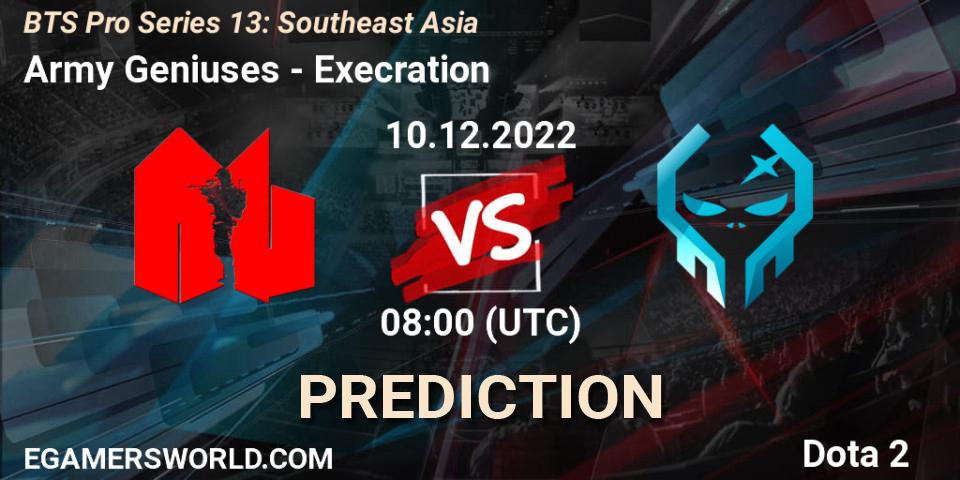 Prognoza Army Geniuses - Execration. 10.12.22, Dota 2, BTS Pro Series 13: Southeast Asia