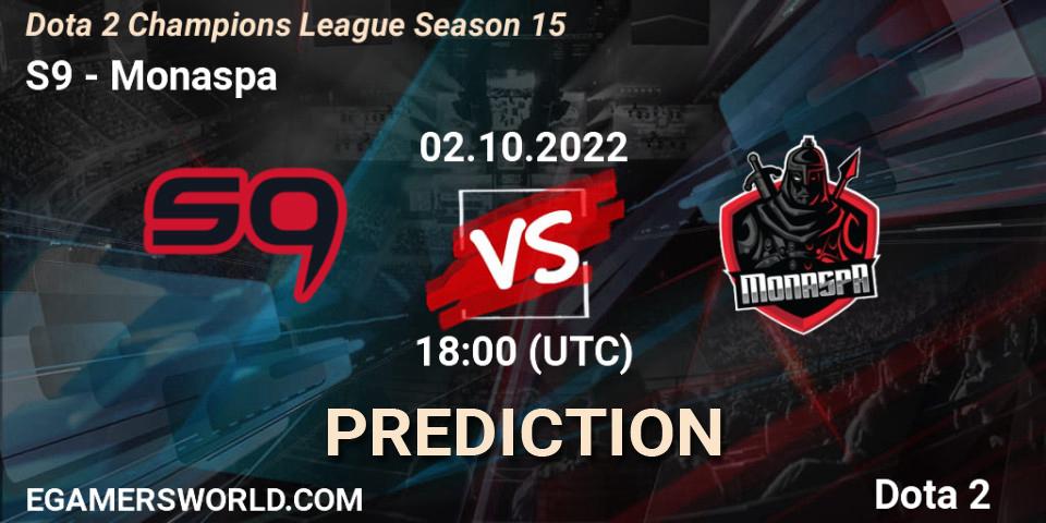 Prognoza S9 - Monaspa. 02.10.2022 at 18:01, Dota 2, Dota 2 Champions League Season 15